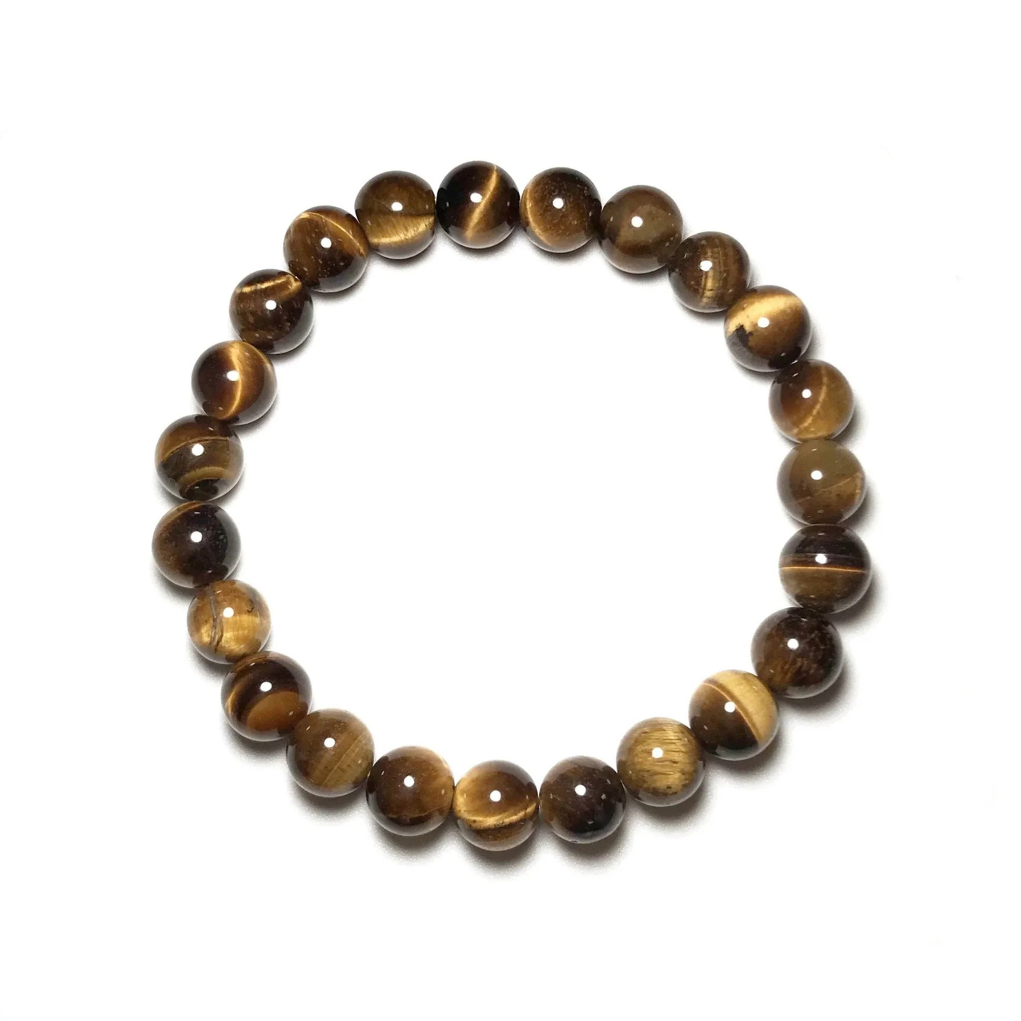 Tiger's Eye Beaded Stretch Bracelet – 8mm