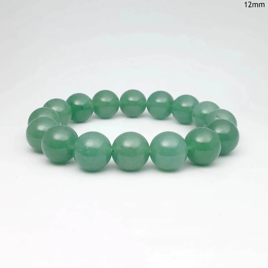 Green Aventurine Beaded Stretch Bracelet – 12mm